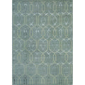 Metro Velvet Hand Knotted Wool Viscose Light Blue Area Rug 9 X 12