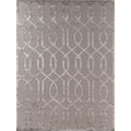 Metro Velvet Hand Knotted Wool Viscose Light Silver Area Rug