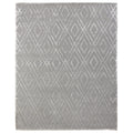 Metro Velvet Hand Knotted Wool Viscose Silver Area Rug 6 X 9