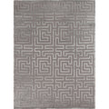 Metro Velvet Hand Knotted Wool Viscose Silver Area Rug