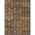 Metro Hand Knotted New Zealand Wool Brown Ivory Area Rug 8 X 10