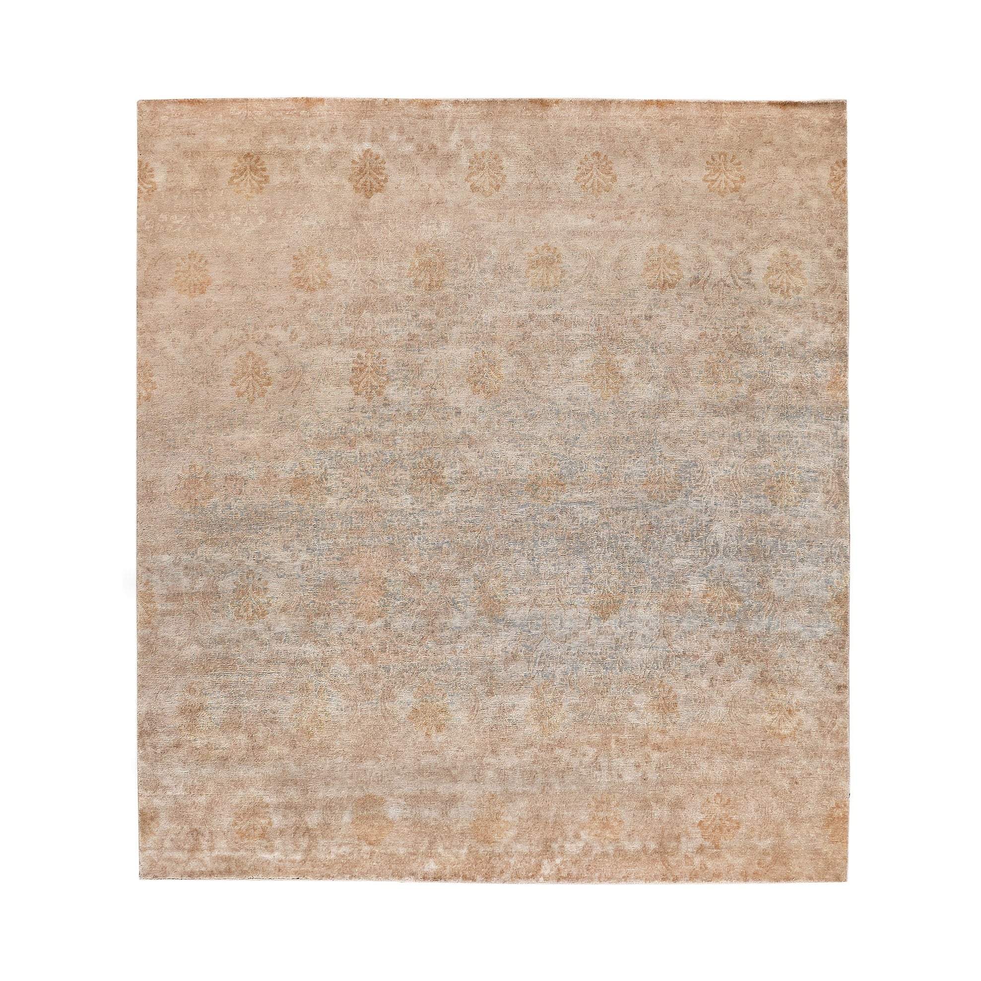 Metro Hand Knotted New Zealand Wool Ivory Beige Area Rug 9 X 10