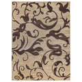 Metro Hand Knotted Wool Viscose Beige Brown Area Rug