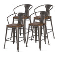 Metropolis Metal Counter Stool Set Of 4