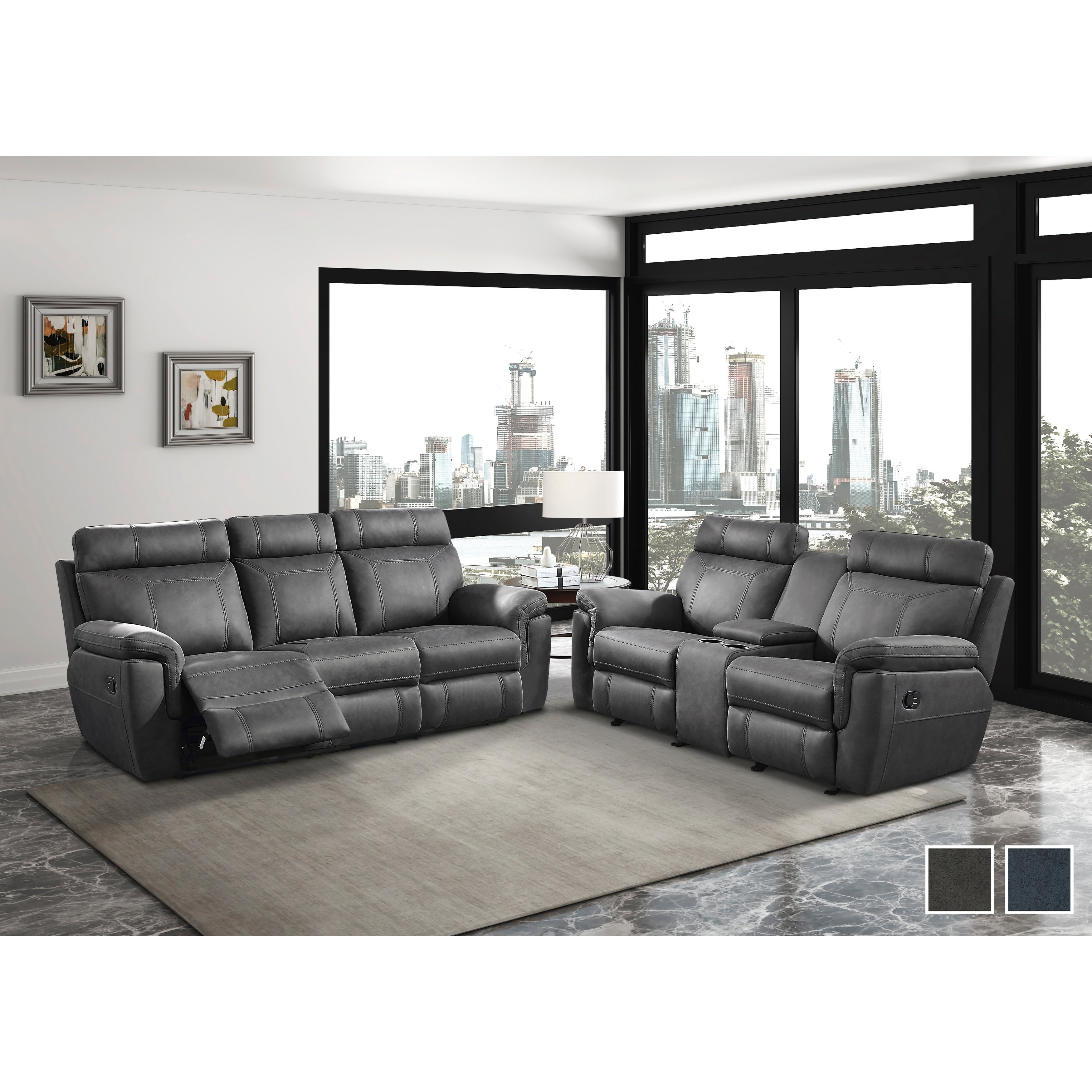 Metz 2 Piece Reclining Living Room Set