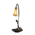 Meyda Tiffany Vintage Lily Stained Glass Tiffany Desk Lamp From The