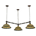 Meyda Tiffany 45 Wide Tiffany Roman 3 Light Corner Pendant