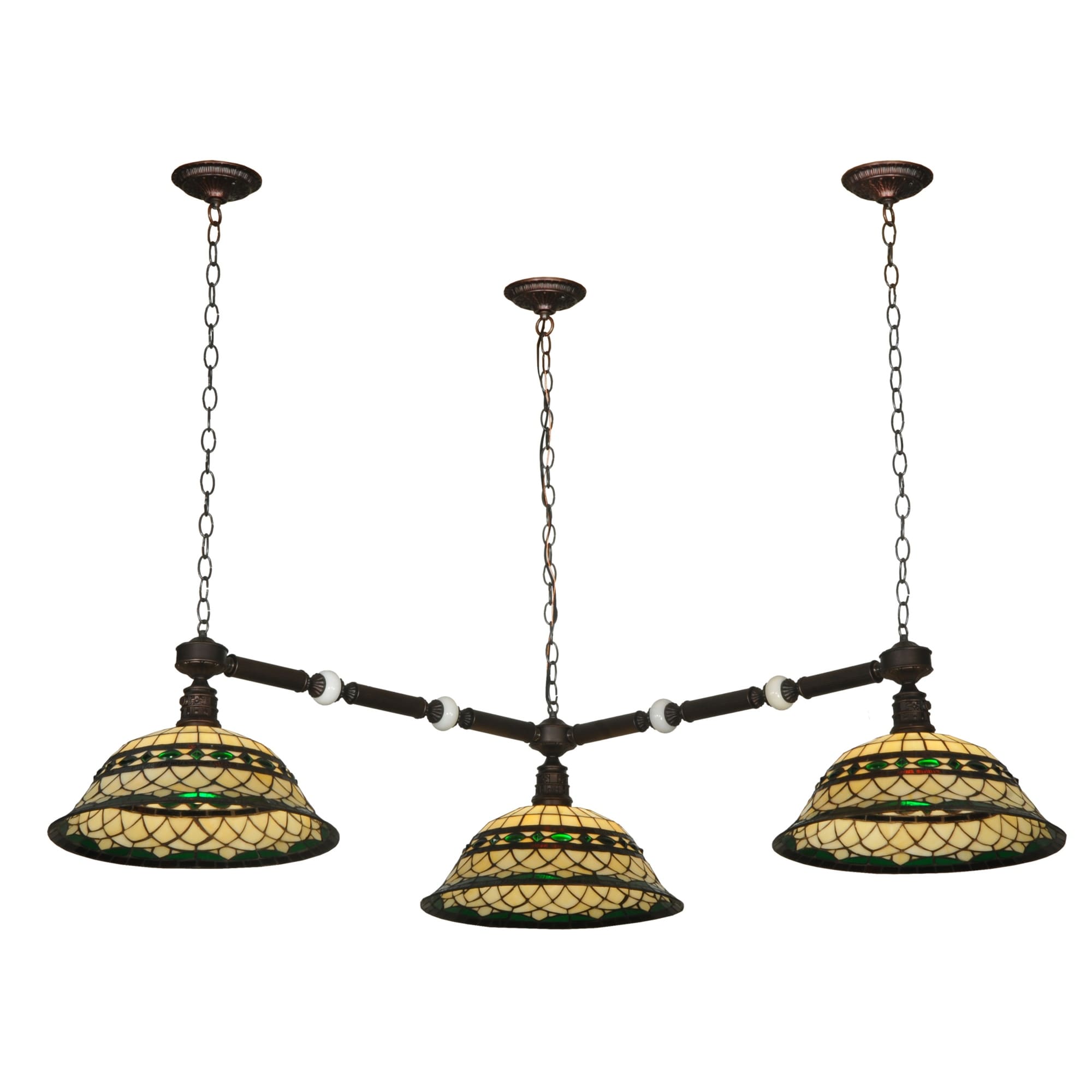 Meyda Tiffany 45 Wide Tiffany Roman 3 Light Corner Pendant