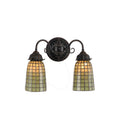 Meyda Tiffany 14.5 W Geometric Green 2 Light Wall Sconce