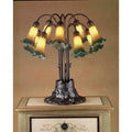 Meyda Tiffany 14357 Stained Glass Tiffany Table Lamp From The Lilies