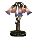 Meyda Tiffany 15856 Stained Glass Tiffany Table Lamp From The Lilies
