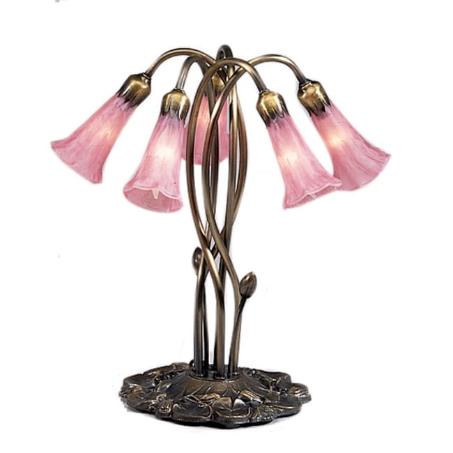 Meyda Tiffany Stained Glass Tiffany Table Lamp From The Lilies