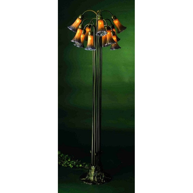 Meyda Tiffany Stained Glass Tiffany Floor Lamp From The Lilies