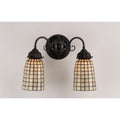 Meyda Tiffany 15 Wide 2 Light Double Sconce With Stained Glass Shades