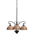Meyda Tiffany Tiffany Turning Leaf 3 Light 24 Wide Chandelier With