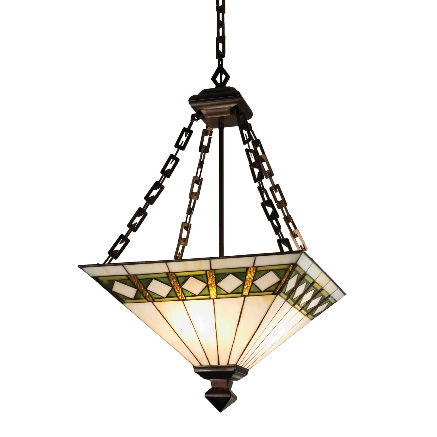 Meyda Tiffany 2 Light 24 Wide Pendant With Handmade Shade