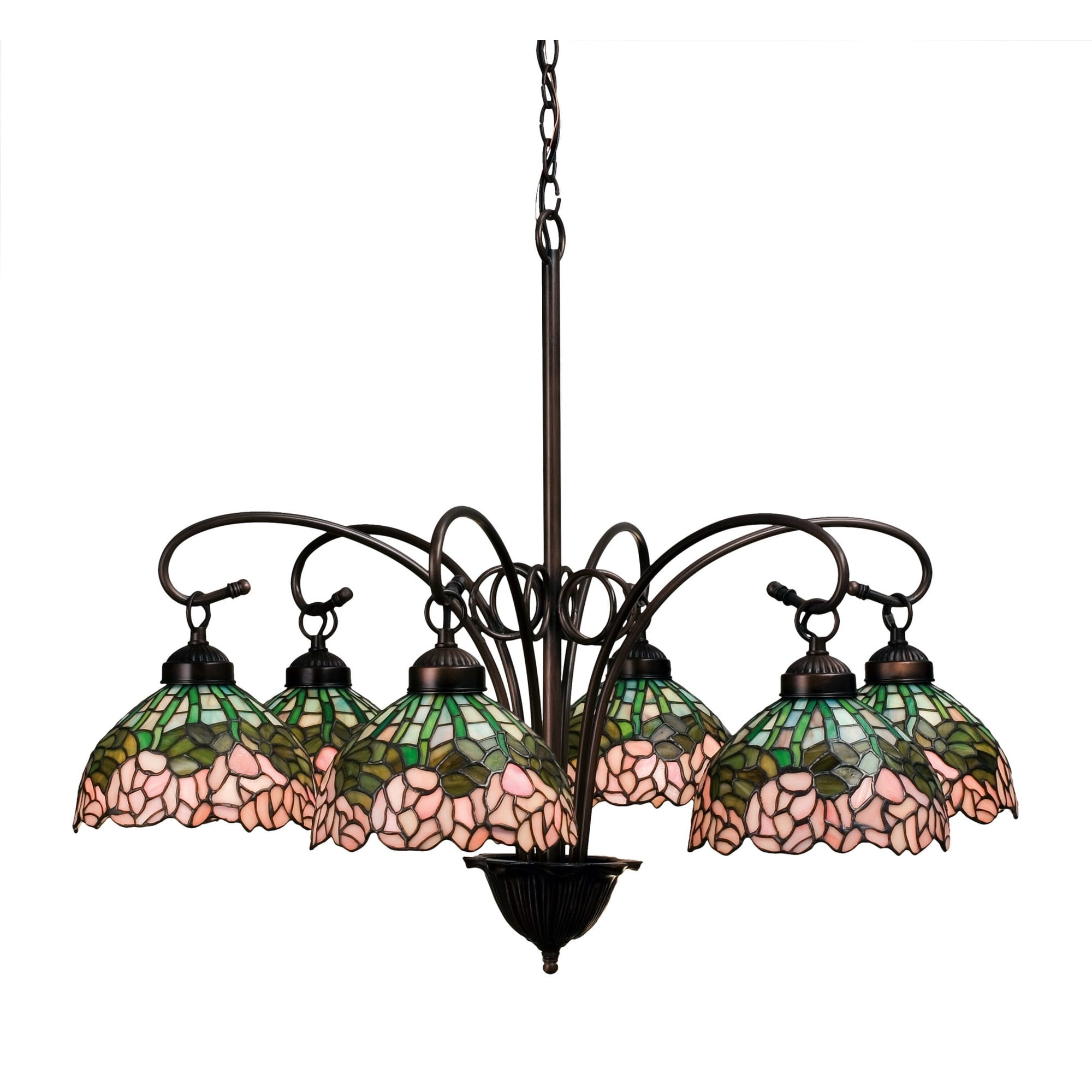 Meyda Tiffany 18713 Cabbage Rose 6 Light 31 Wide Chandelier With