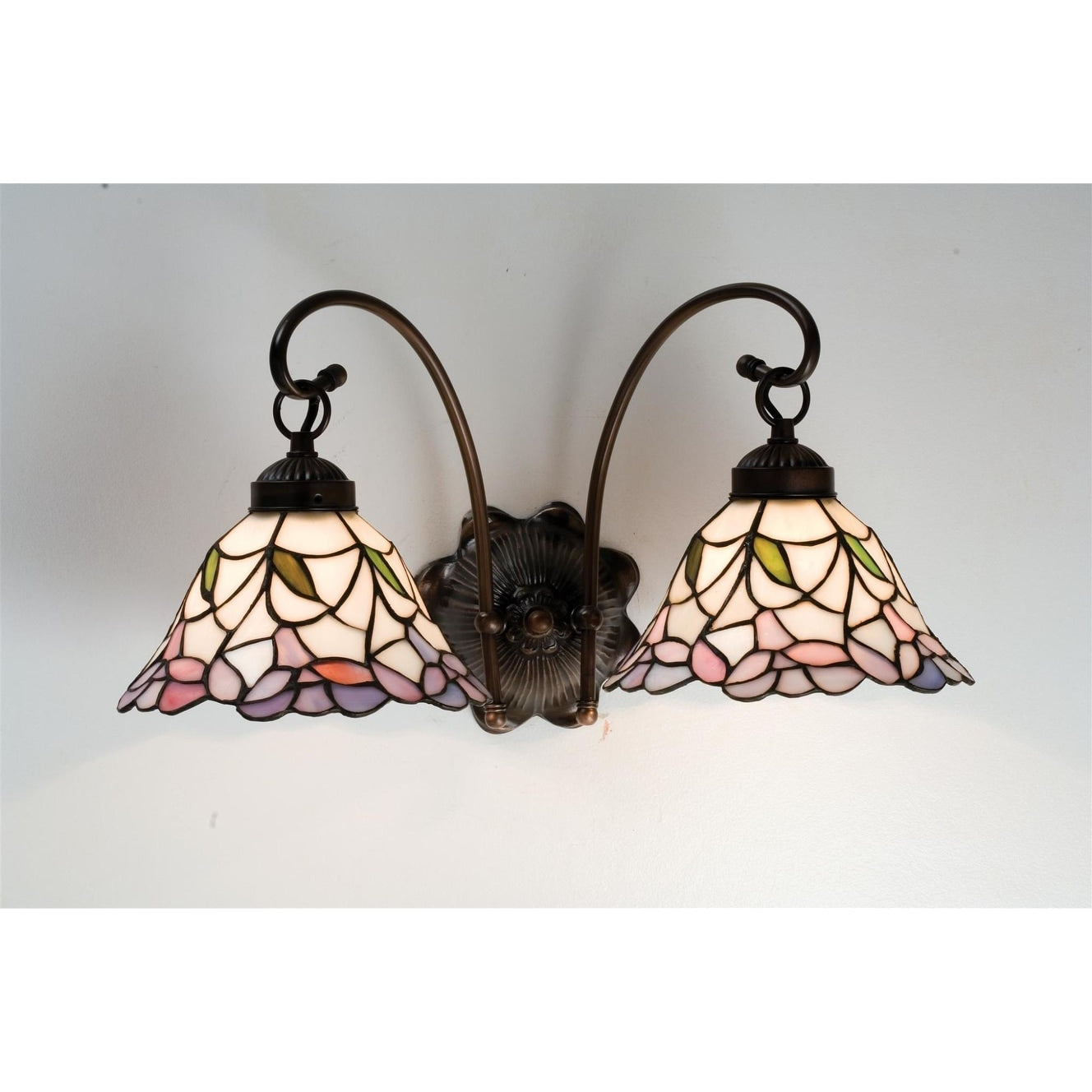 Meyda Tiffany 18725 Daffodil Bell 21 Wide 2 Light Double Sconce With