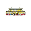 Meyda Tiffany 27616 Burgundy 6 Light 32 Wide Billiard Chandelier With