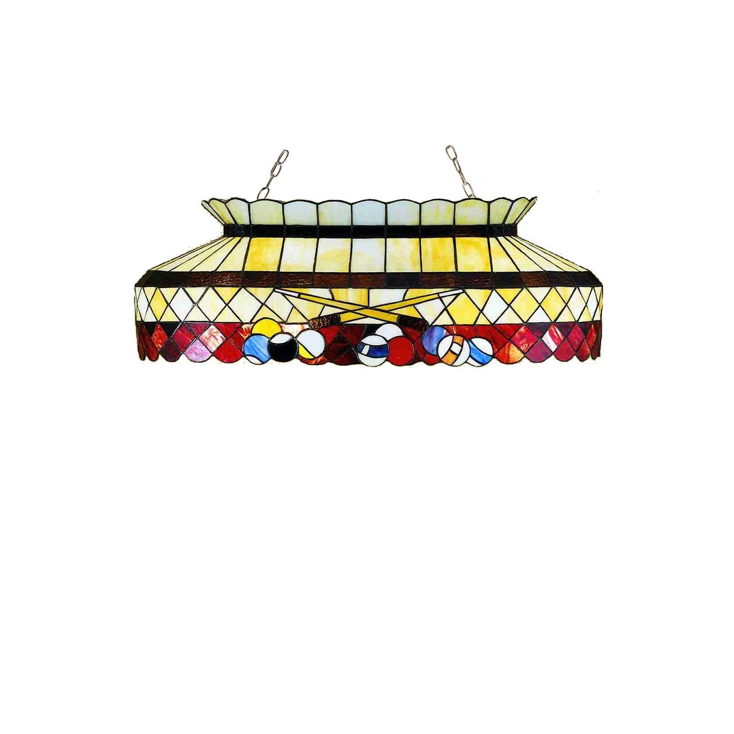 Meyda Tiffany 27616 Burgundy 6 Light 32 Wide Billiard Chandelier With
