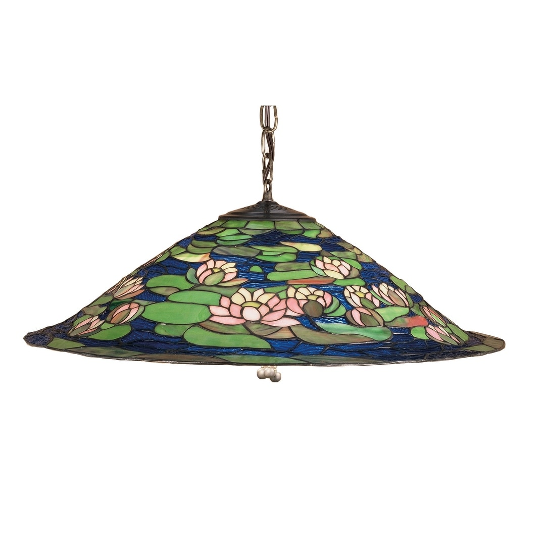 Meyda Tiffany 47717 3 Light 24 Wide Pendant With Handmade Shade