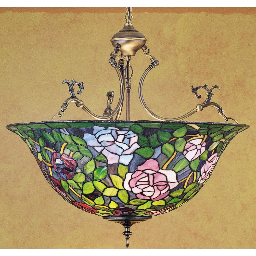 Meyda Tiffany 3 Light 24 Wide Pendant With Handmade Shade