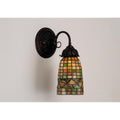 Meyda Tiffany 5 Wide Single Light Wall Sconce With Stained Glass