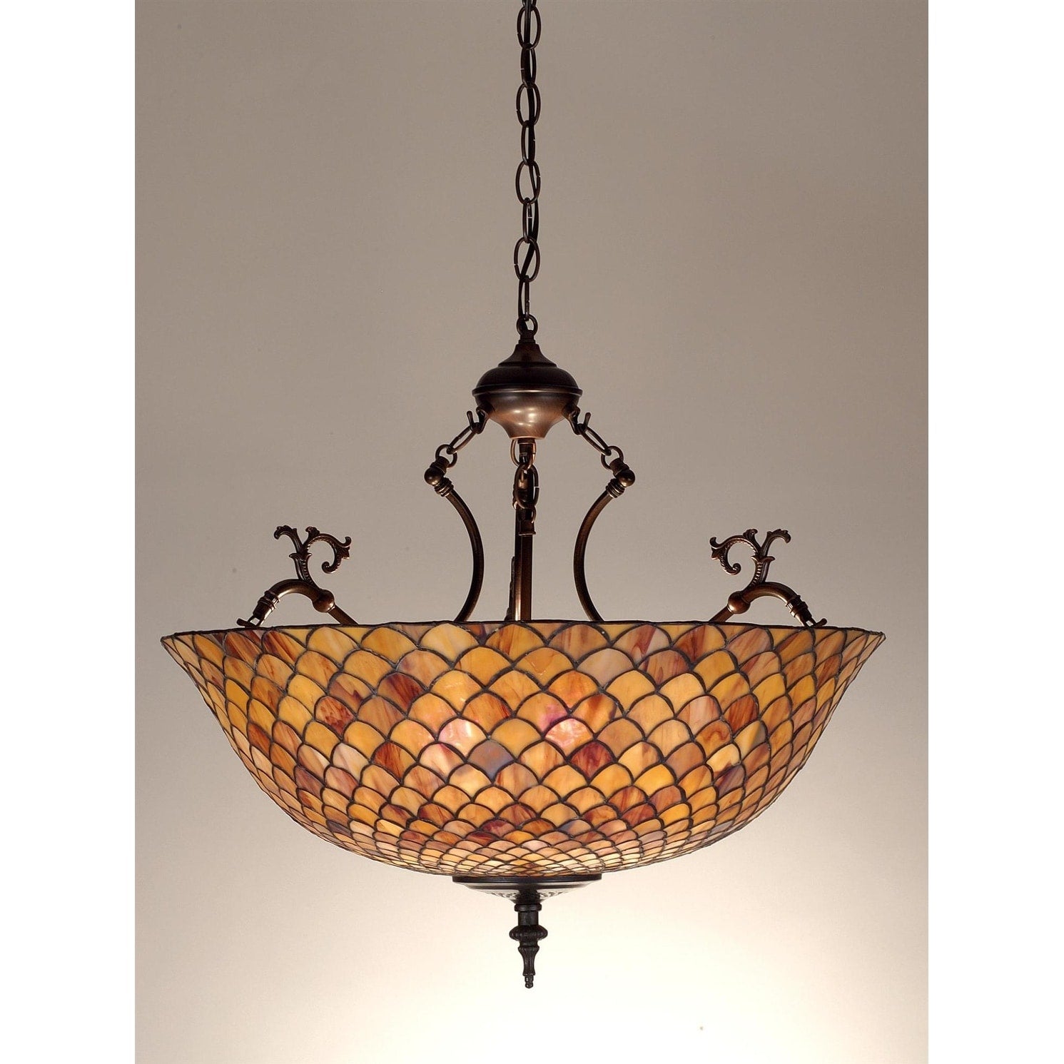 Meyda Tiffany 3 Light 24 Wide Pendant With Handmade Shade