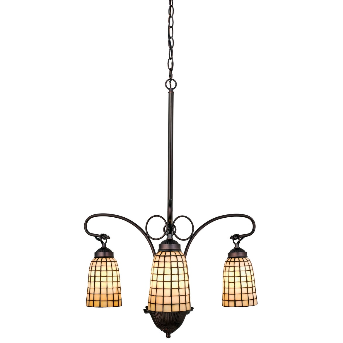 Meyda Tiffany Terra Bone 3 Light 20 1 2 Wide Chandelier With Tiffany