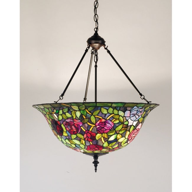 Meyda Tiffany 3 Light 24 Wide Pendant With Handmade Shade