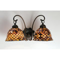 Meyda Tiffany Fishscale 18 Wide 2 Light Wall Sconce With Stained