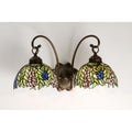 Meyda Tiffany Honey Locust 18 Wide 2 Light Double Sconce With Stained