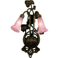Meyda Tiffany 17552 Lilies 11 Wide 2 Light Double Sconce With Art Glass Shades