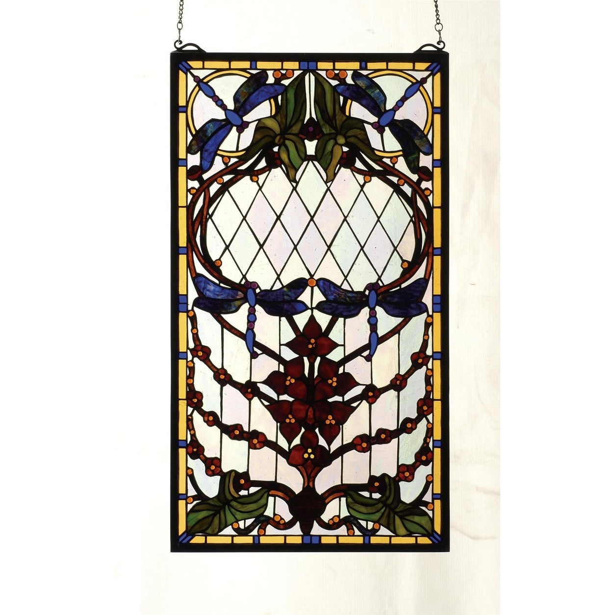 Meyda Tiffany Stained Glass Tiffany Window From The Dragonflies