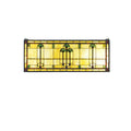 Meyda Tiffany 50825 Tiffany Stained Glass Rectangular Window Pane From The Ginkgo Collection Solid Brass