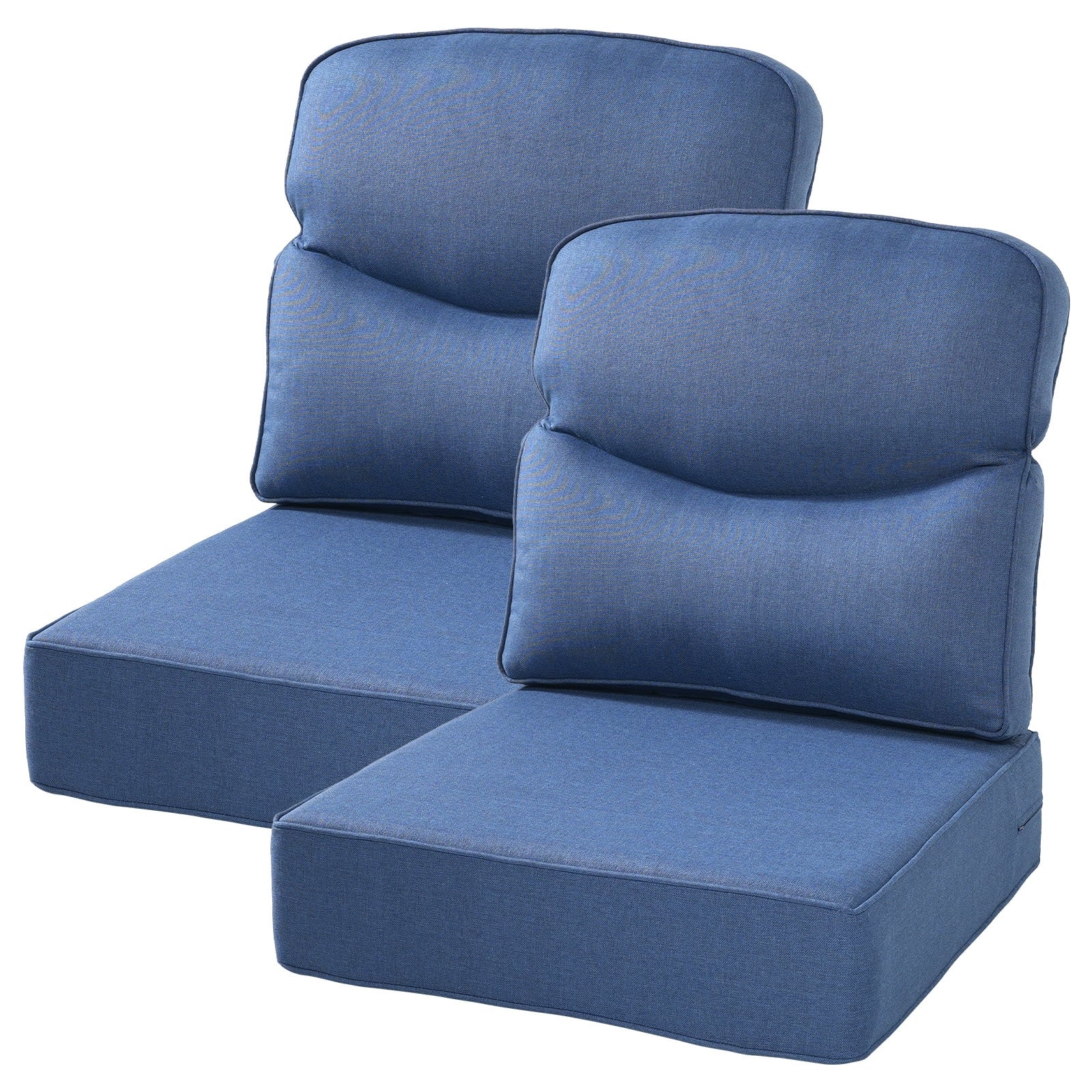 Meyreso 24 X 24 X 6 Thick Cushion Pillow Set Indoor Outdoor Water Fade Resistant Fits Multiple Chair Types