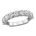 Miadora 1 2Ct 2 1 4Ct Tdw Lab Grown Diamond Anniversary Band In Sterling Silver