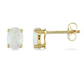 Miadora 10 Kt. Yellow Gold Opal Earrings