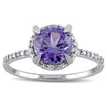 Miadora 10K Gold 1 3 5Ct Tgw Created Alexandrite And Diamond Accent Ring