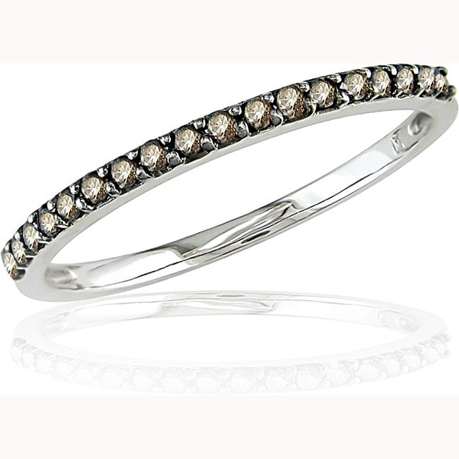 Miadora 10K Gold 1 4Ct Tdw Champagne Diamond Ring