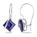 Miadora 10K Gold Created Sapphire Swirl Earrings
