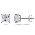 Miadora 10K Gold Created White Sapphire Solitaire Earrings