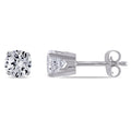 Miadora 10K Gold Created White Sapphire Stud Earrings 1 1 5Ct Tgw