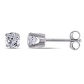 Miadora 10K Gold Created White Sapphire Stud Earrings 3 4Ct Tgw
