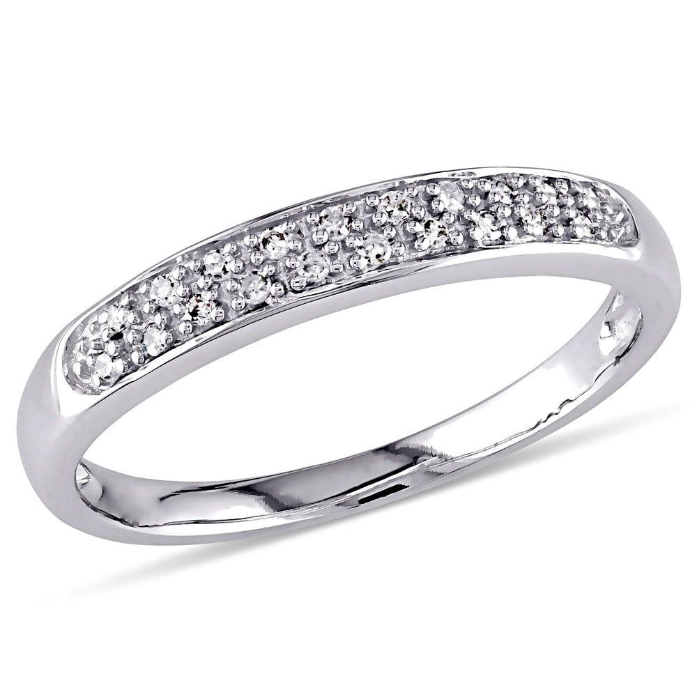 Miadora 10K Gold And 1 10Ct Tdw Diamond Band