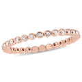 Miadora 10K Rose Gold 1 4Ct Tdw Diamond Beaded Full Eternity Wedding Band