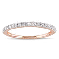 Miadora 10K Rose Gold 1 5Ct Tdw Diamond Eternity Wedding Band Ring White