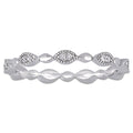 Miadora 10K White Gold 1 10Ct Tdw Diamond Stackable Infinity Eternity Band