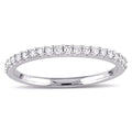 Miadora 10K White Gold 1 5Ct Tdw Diamond Stackable Wedding Band
