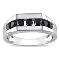 Miadora 10K White Gold 1Ct Tdw Black Diamond Mens Ring